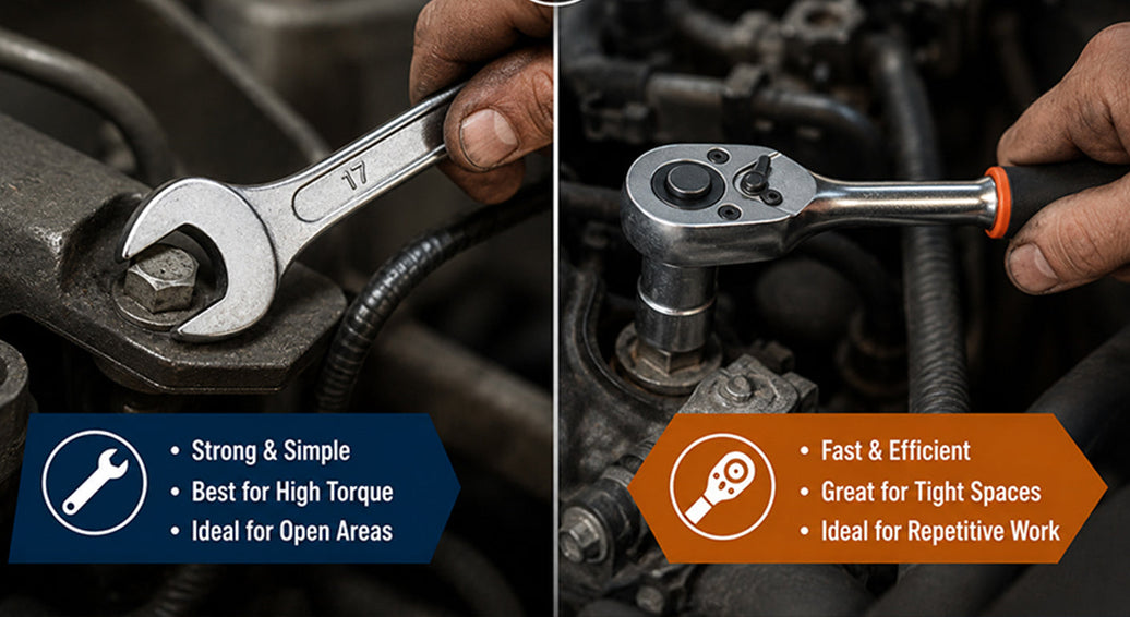 Fixed Wrench vs Ratchet Wrench: When to Use Each