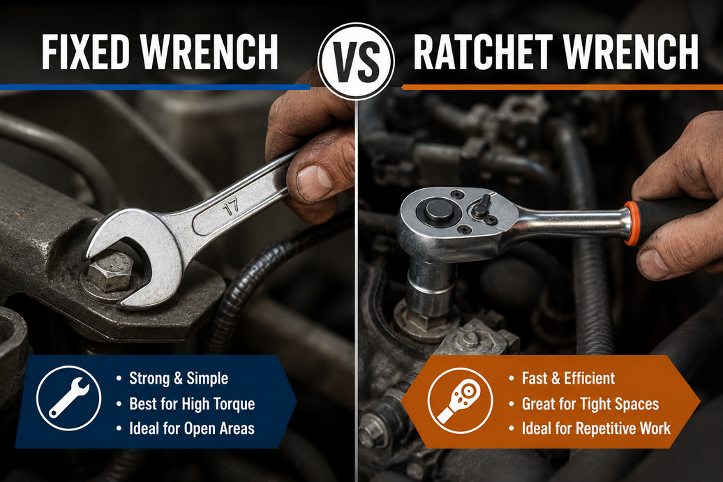 Fixed Wrench vs Ratchet Wrench: When to Use Each