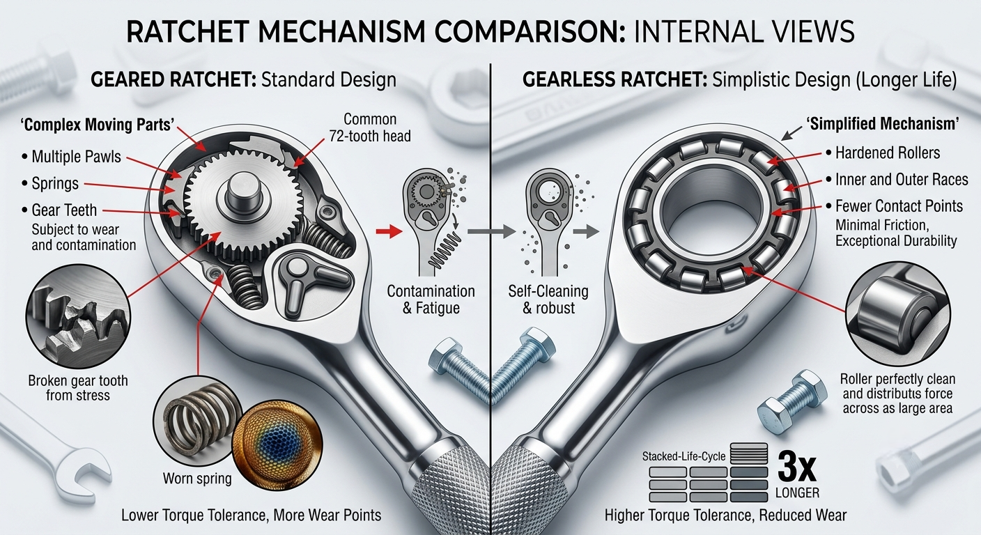 Gearless Ratchets vs Geared Ratchets: Why Fewer Moving Parts Means Longer Life